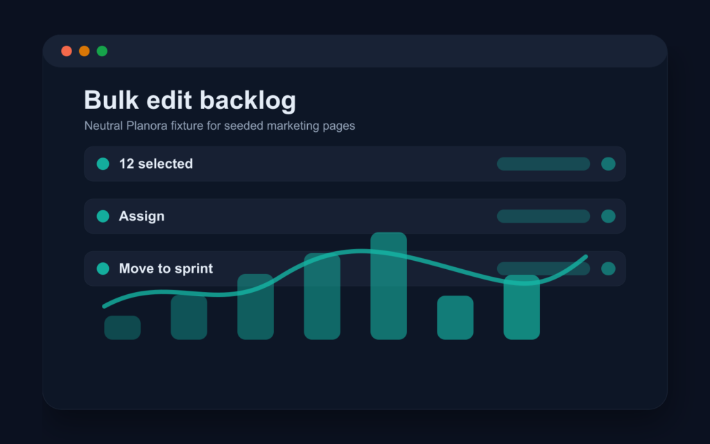 Neutral backlog bulk action bar with multiple selected issues